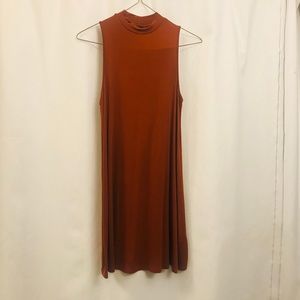 Topshop Sleeveless Turtleneck Dress